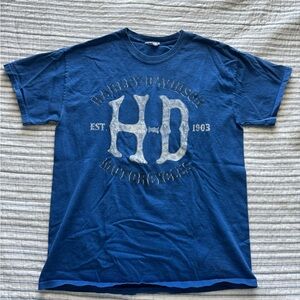 Harley Davidson Blue Graphic T-Shirt